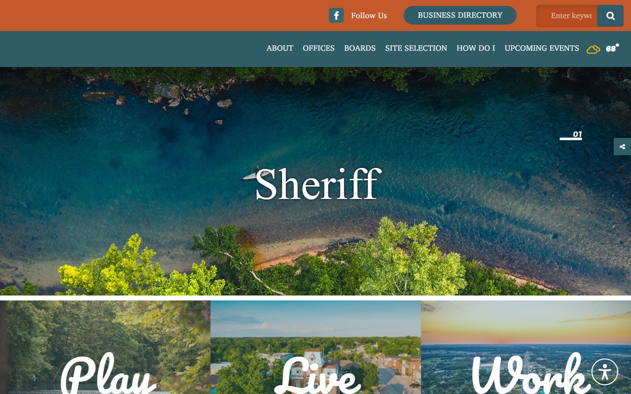 Dent County Sheriff page for inmate population custody search