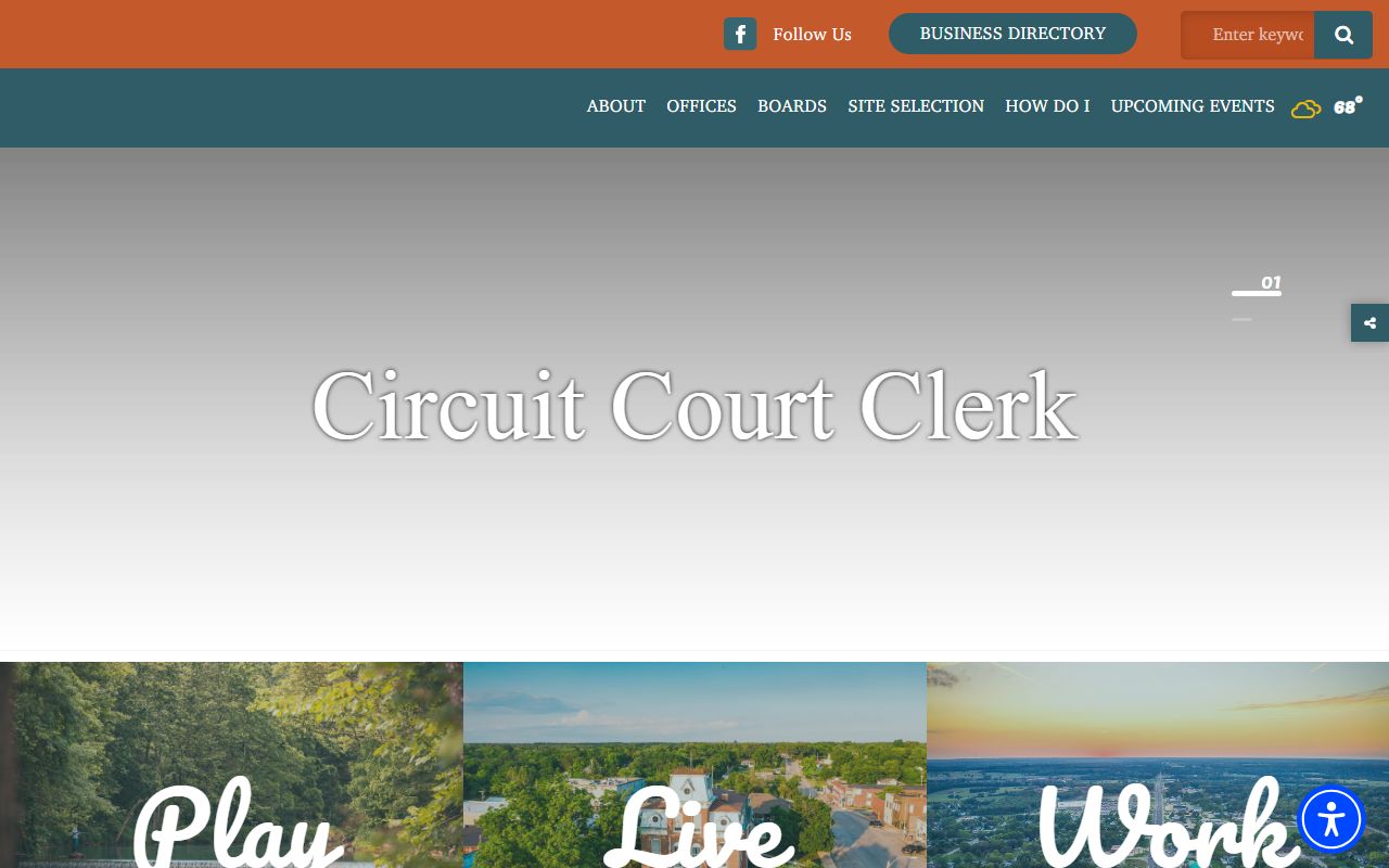 Dent County court records after jail arrest Circuit Clerk page